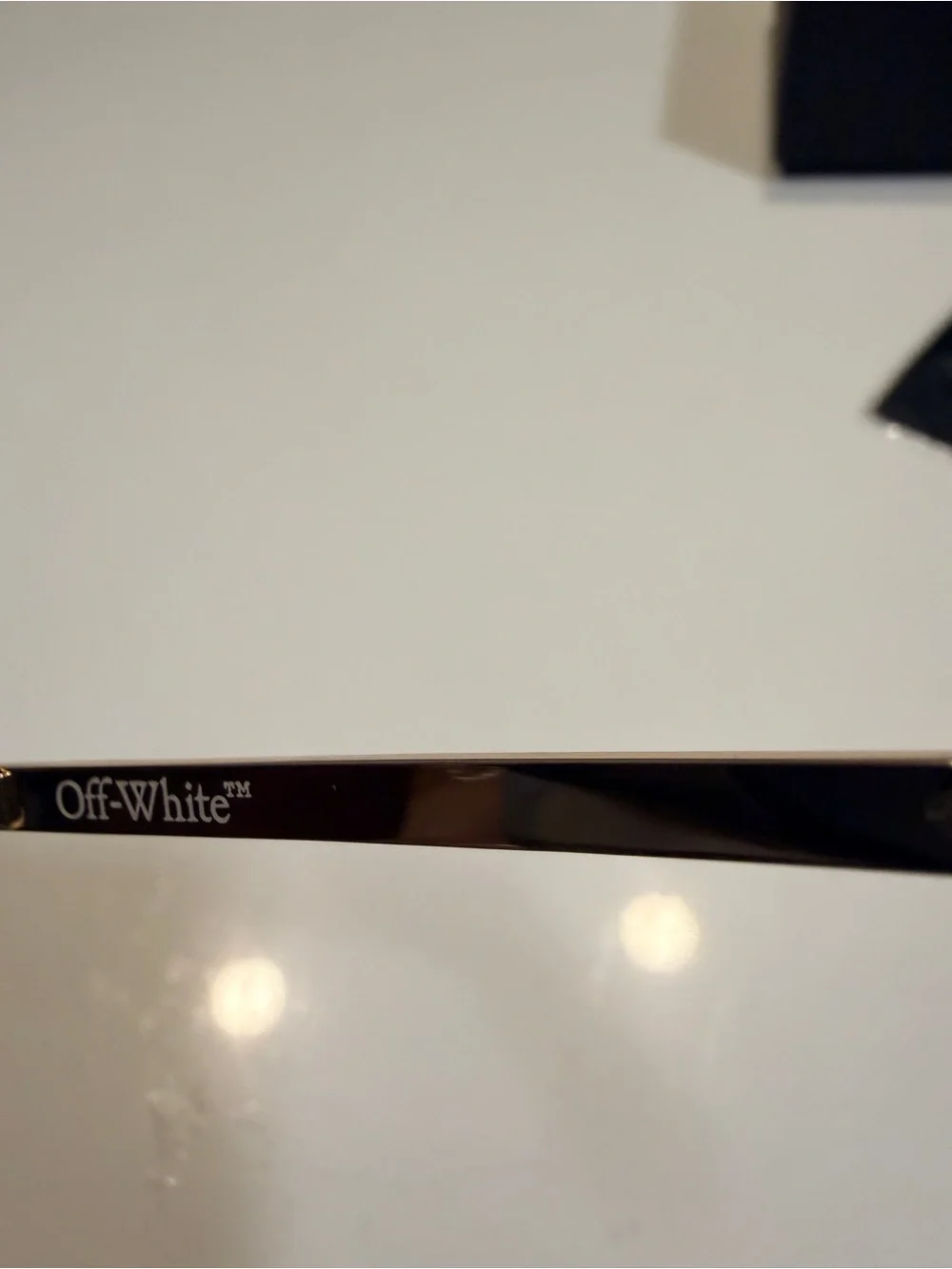 NWT Off White OERI14L Rimless Brown Gold Sunglasses Made in Italy